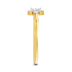 Lab Grown Diamond 0.14CT 925 Sterling Silver Gold Plated Round Shape Ring