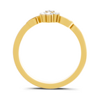 Lab Grown Diamond 0.15CT 925 Sterling Silver Gold Plated Round Shape Ring
