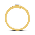 Lab Grown Diamond 0.13CT 925 Sterling Silver Gold Plated Round Shape Ring