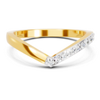 Lab Grown Diamond 0.12CT 925 Sterling Silver Gold Plated Round Shape Ring