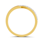 Lab Grown Diamond 0.12CT 925 Sterling Silver Gold Plated Round Shape Ring
