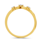 Lab Grown Diamond 0.13CT 925 Sterling Silver Gold Plated Round Shape Ring
