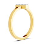 Lab Grown Diamond 0.13CT 925 Sterling Silver Gold Plated Round Shape Ring