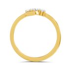 Lab Grown Diamond 0.13CT 925 Sterling Silver Gold Plated Round Shape Ring