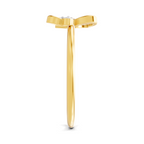 Lab Grown Diamond 0.11CT 925 Sterling Silver Gold Plated Round Shape Ring