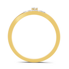 Lab Grown Diamond 0.09CT 925 Sterling Silver Gold Plated Round Shape Ring