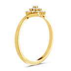 Lab Grown Diamond 0.17CT 925 Sterling Silver Gold Plated Round Shape Ring