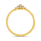 Lab Grown Diamond 0.17CT 925 Sterling Silver Gold Plated Round Shape Ring