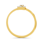 Lab Grown Diamond 0.18CT 925 Sterling Silver Gold Plated Round Shape Ring