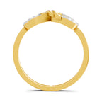Lab Grown Diamond Ring 0.16 Carat IGI Certified Round Shape F-G VS Quality | 925 Sterling Silver Gold Plated Infinity Ring