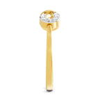 Lab Grown Diamond Ring 0.16 Carat IGI Certified Round Shape F-G VS Quality | 925 Sterling Silver Gold Plated Infinity Ring