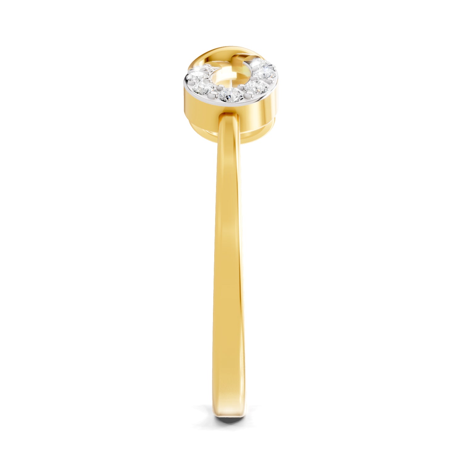 Lab Grown Diamond Ring 0.16 Carat IGI Certified Round Shape F-G VS Quality | 925 Sterling Silver Gold Plated Infinity Ring