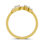 Lab Grown Diamond 0.16CT 925 Sterling Silver Gold Plated Heart Shape Ring