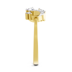 Lab Grown Diamond 0.16CT 925 Sterling Silver Gold Plated Heart Shape Ring