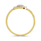 Lab Grown Diamond Ring 0.23 Carat IGI Certified Round Shape 925 Sterling Silver Gold Plated Halo Ring (Ring Size - 10)