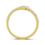 Lab Grown Diamond Ring 0.32 Carat IGI Certified Round Shape F-G VS Quality | 925 Sterling Silver Gold Plated Floral Ring