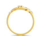 Lab Grown Diamond Ring 0.4 Carat IGI Certified Round Shape 925 Sterling Silver Gold Plated Evil Eye Ring
