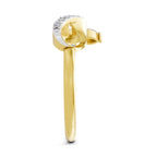 Lab Grown Diamond 0.37CT 925 Sterling Silver Gold Plated Marques Shape Ring