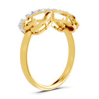 Lab Grown Diamond Ring 0.17 Carat IGI Certified Round Shape 925 Sterling Silver Gold Plated Infinity Ring