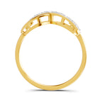 Lab Grown Diamond Ring 0.17 Carat IGI Certified Round Shape 925 Sterling Silver Gold Plated Infinity Ring