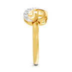 Lab Grown Diamond Ring 0.17 Carat IGI Certified Round Shape 925 Sterling Silver Gold Plated Infinity Ring