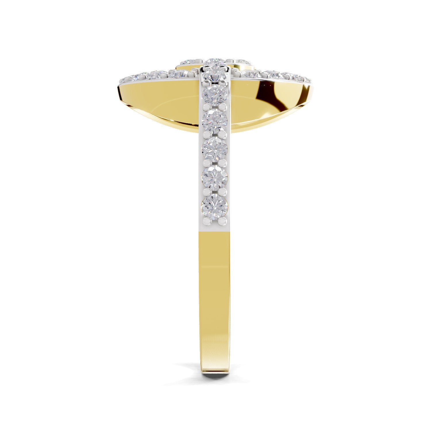 Lab Grown Diamond Ring 0.71 Carat IGI Certified Round Shape 925 Sterling Silver Gold Plated Dream Catcher Ring