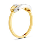 Lab Grown Diamond Ring 0.18 Carat IGI Certified Round Shape 925 Sterling Silver Gold Plated Fashion Ring