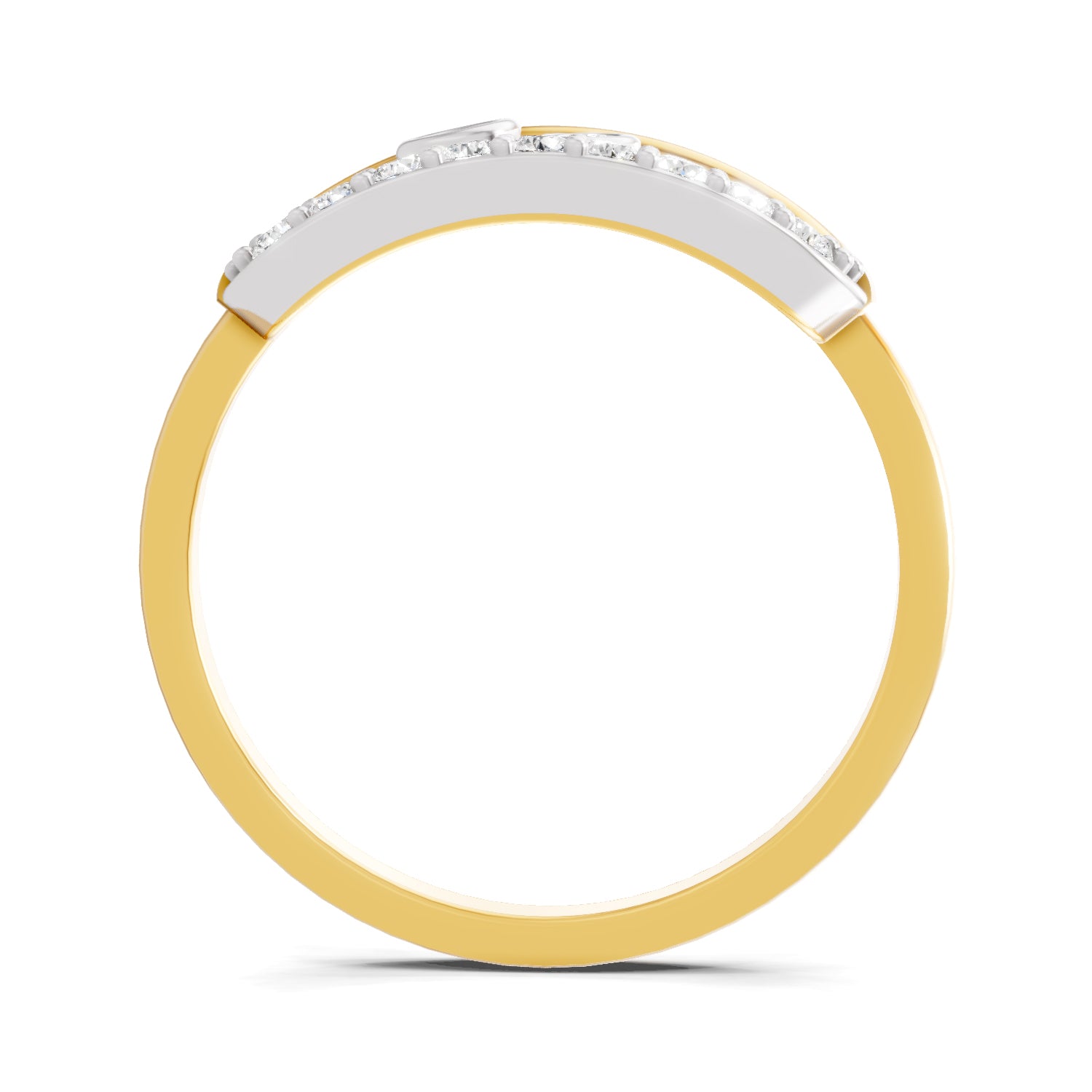 Lab Grown Diamond Ring 0.18 Carat IGI Certified Round Shape 925 Sterling Silver Gold Plated Fashion Ring