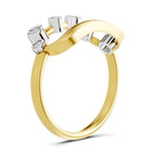 Lab Grown Diamond Ring 0.17 Carat IGI Certified Round Shape 925 Sterling Silver Gold Plated Fashion Ring