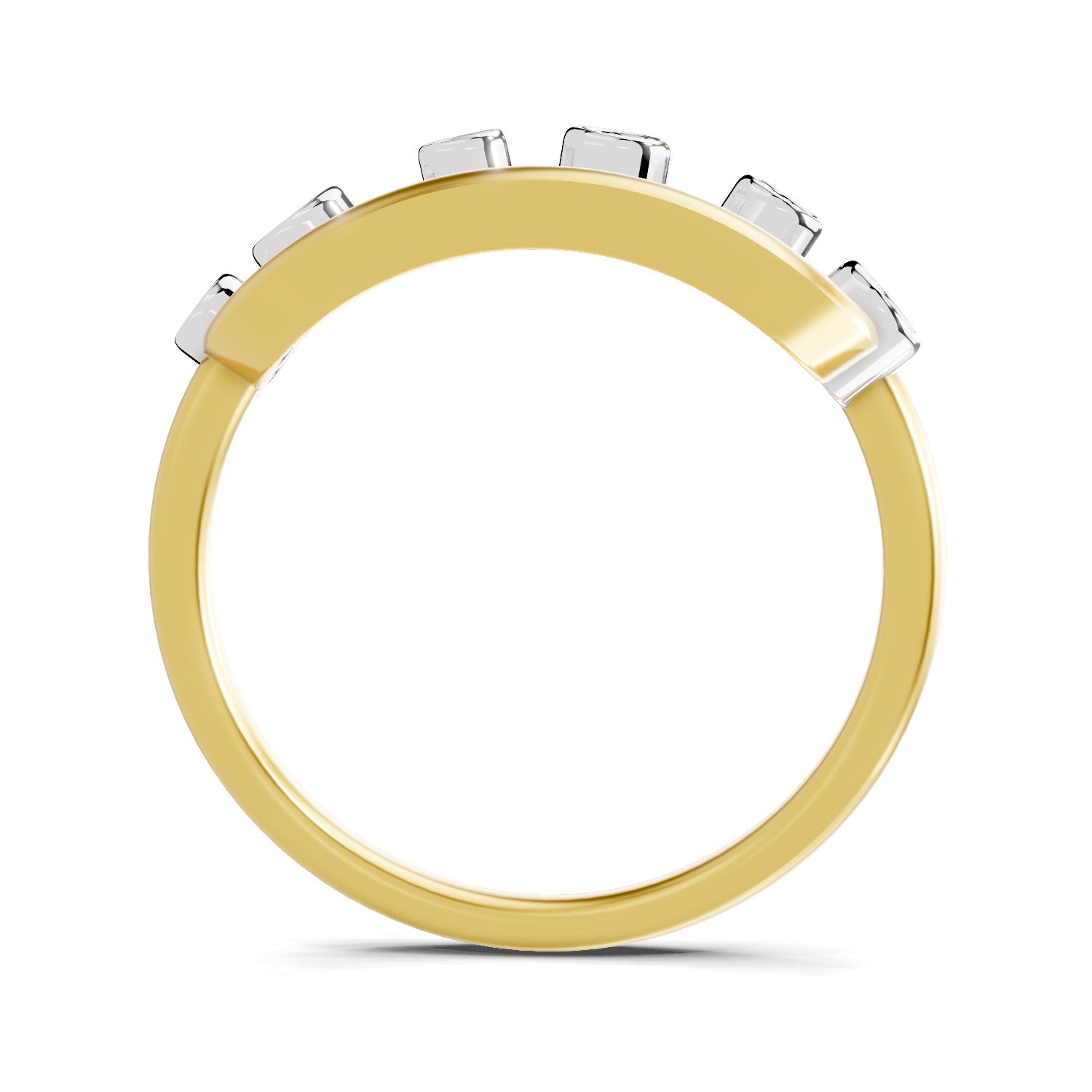 Lab Grown Diamond Ring 0.17 Carat IGI Certified Round Shape 925 Sterling Silver Gold Plated Fashion Ring