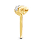 Lab Grown Diamond Ring 0.33 Carat IGI Certified Round Shape 925 Sterling Silver Gold Plated Infinity Ring