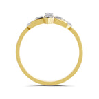 Lab Grown Diamond Ring 0.3 Carat IGI Certified Round Shape F-G VS Quality| 925 Sterling Silver Gold Plated Lotus Diamond Ring