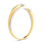 Lab Grown Diamond Ring 0.2 Carat IGI Certified Round Shape 925 Sterling Silver Gold Plated Solitaire Ring