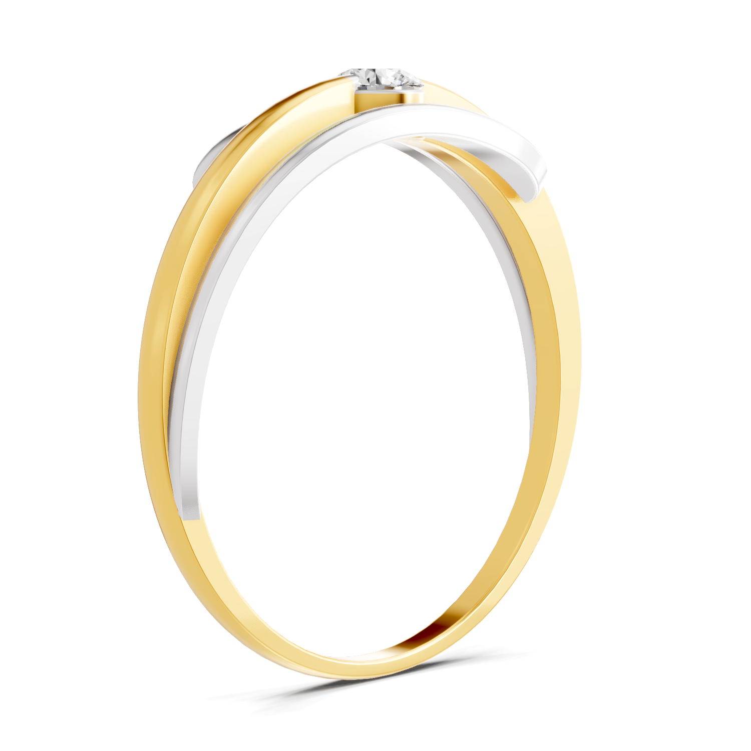Lab Grown Diamond Ring 0.2 Carat IGI Certified Round Shape 925 Sterling Silver Gold Plated Solitaire Ring