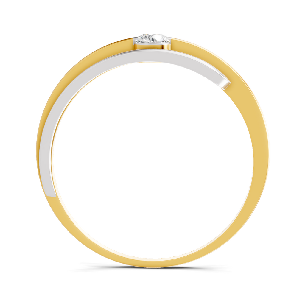 Lab Grown Diamond Ring 0.2 Carat IGI Certified Round Shape 925 Sterling Silver Gold Plated Solitaire Ring