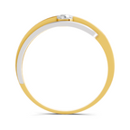 Lab Grown Diamond Ring 0.2 Carat IGI Certified Round Shape 925 Sterling Silver Gold Plated Solitaire Ring