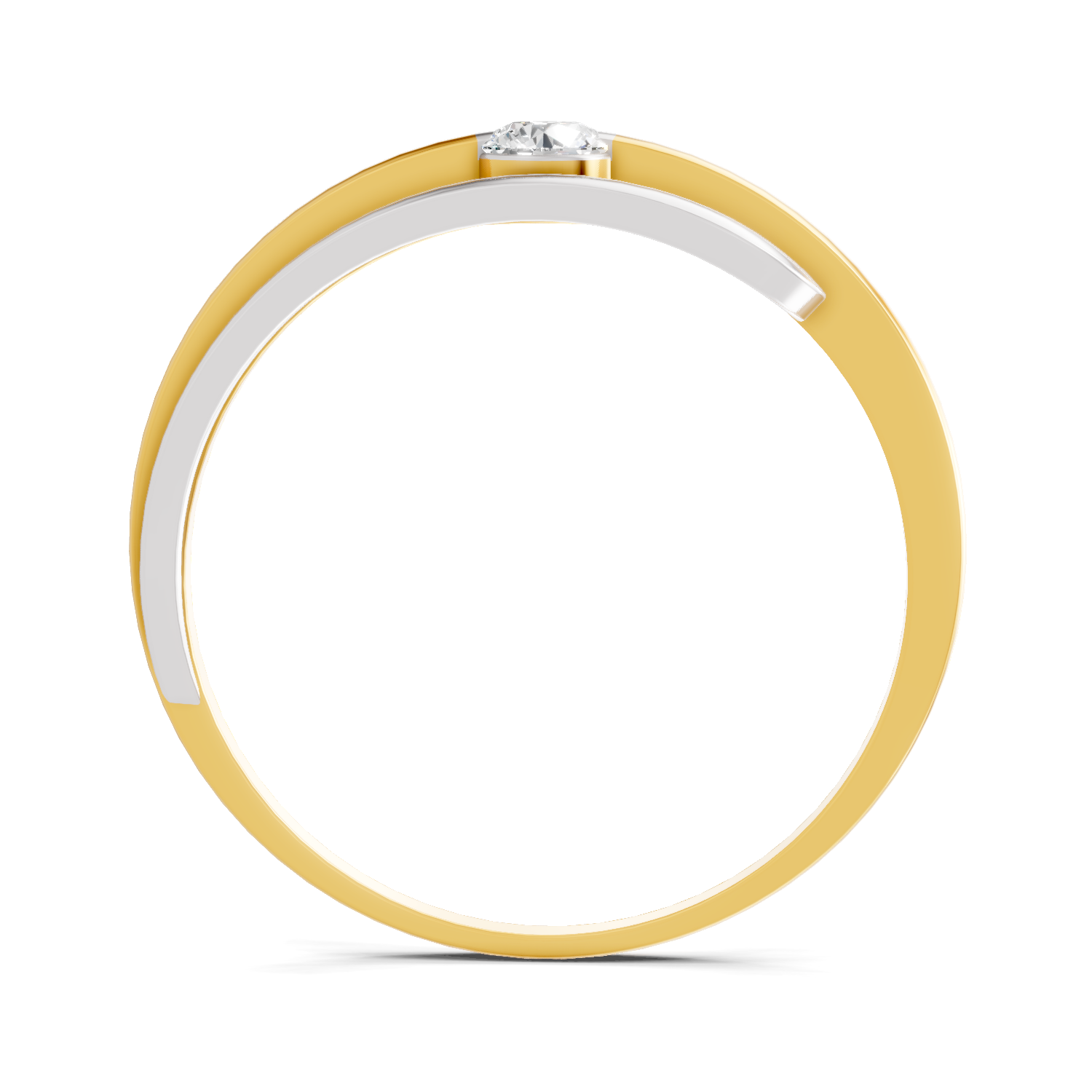 Lab Grown Diamond Ring 0.2 Carat IGI Certified Round Shape 925 Sterling Silver Gold Plated Solitaire Ring