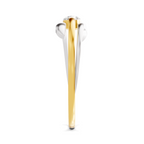 Lab Grown Diamond Ring 0.2 Carat IGI Certified Round Shape 925 Sterling Silver Gold Plated Solitaire Ring