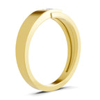 Lab Grown Diamond Ring 0.11 Carat IGI Certified Round Shape 925 Sterling Silver Gold Plated Solitaire Ring