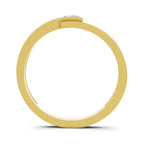 Lab Grown Diamond Ring 0.11 Carat IGI Certified Round Shape 925 Sterling Silver Gold Plated Solitaire Ring