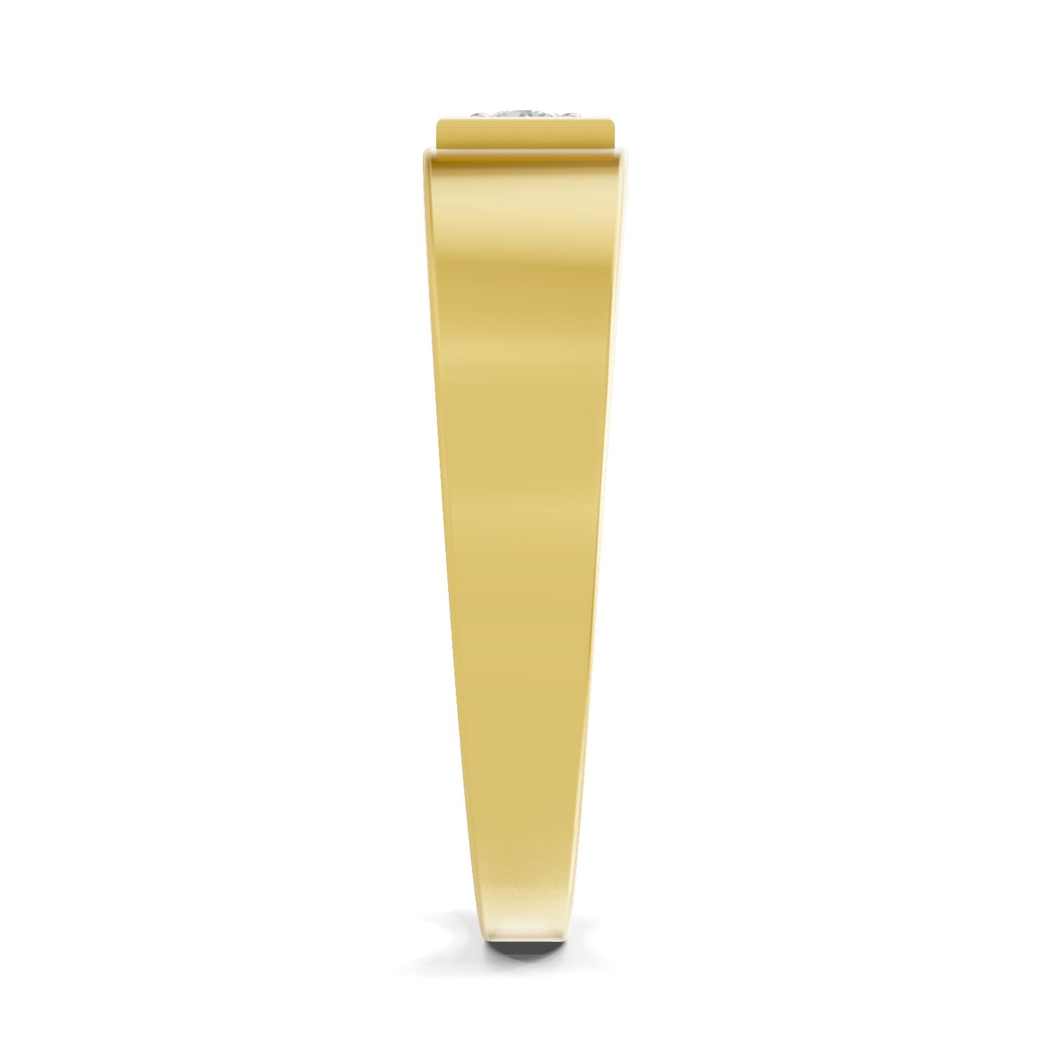 Lab Grown Diamond Ring 0.11 Carat IGI Certified Round Shape 925 Sterling Silver Gold Plated Solitaire Ring