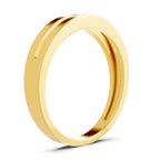 Lab Grown Diamond Ring For Men 0.13 Carat IGI Certified Round Shape 925 Sterling Silver Gold Plated Solitaire Ring