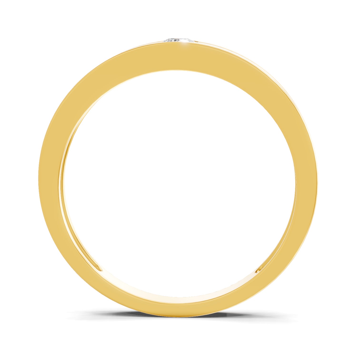 Lab Grown Diamond Ring For Men 0.13 Carat IGI Certified Round Shape 925 Sterling Silver Gold Plated Solitaire Ring