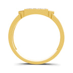 Lab Grown Diamond Ring For Men 0.26 Carat IGI Certified Round Shape 925 Sterling Silver Gold Plated Cluster Ring
