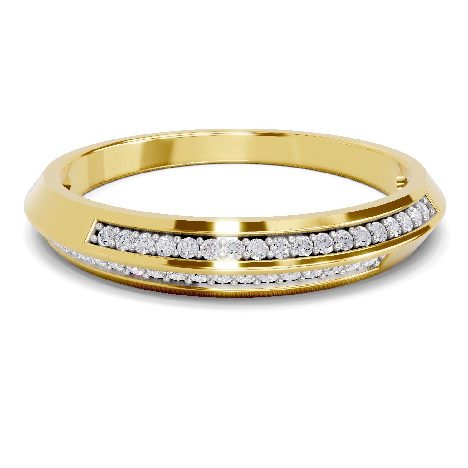 Lab Grown Diamond Ring 0.18 Carat IGI Certified Round Shape 925 Sterling Silver Gold Plated Band Ring
