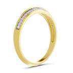 Lab Grown Diamond Ring 0.18 Carat IGI Certified Round Shape 925 Sterling Silver Gold Plated Band Ring
