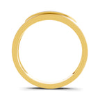 Lab Grown Diamond Ring For Men 0.05 Carat Round Shape 925 Sterling Silver Gold Plated Fashion Ring