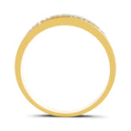 Lab Grown Diamond Ring For Men 0.09 Carat Round Shape 925 Sterling Silver Gold Plated Fashion Ring