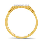 Lab Grown Diamond Ring For Men 0.38 Carat IGI Certified Round Shape 925 Sterling Silver Gold Plated Fashion Ring
