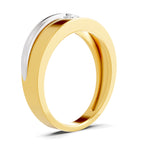 Lab Grown Diamond Ring For Men 0.3 Carat IGI Certified Round Shape 925 Sterling Silver Gold Plated Fashion Ring